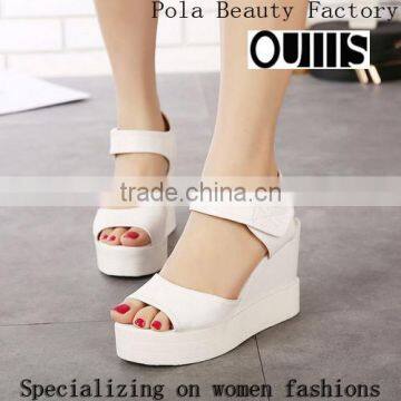 2015 Fancy fashion sexy Sandals of wedges of latest design for wholesales PM3550