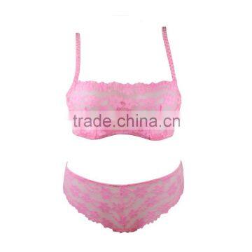 Cotton Tube Bra and Panties Set Sexy Girls Ladies Bra Lingerie