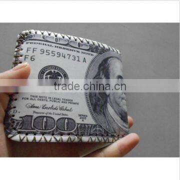 Novelty cool us 100 man wallet genuine leather