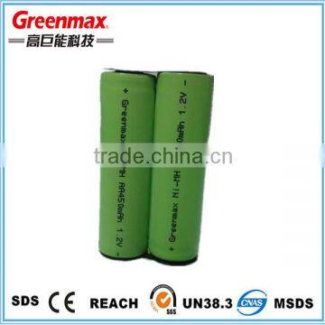 High power most popular 2.4V aa battery pack 450mah