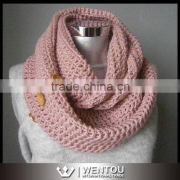 Winter Scarves Knit Button Scarf