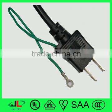 High quality factory Japanese 3cores 2 flat pin plug with pse approval earthing