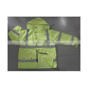 high visibility yellow reversible windbreaker