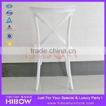 French style PP cross back resin chair H011