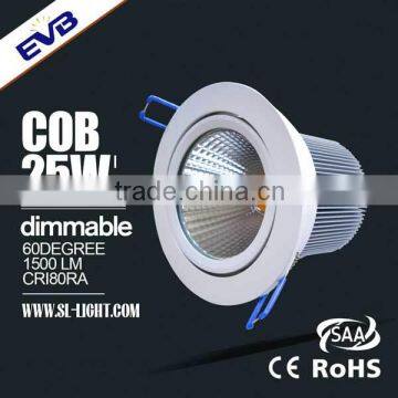 5W-50W 60degree LED Dimmable downlight with CE,RoHS, SAA