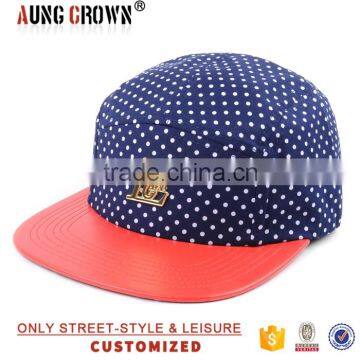 Factory Custom Print Design 5 Panel Wholesale Fitted Hats