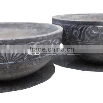 Round Lightweight Concrete Bowl