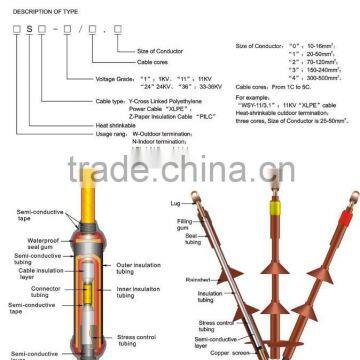 6/10KV heat shrinkable indoor & out door termination kits