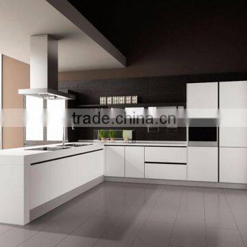 Factory price Customized high gloss white kitchen cabinet design