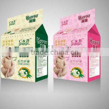 100% Natural Fiber Eco-friendly Disposable Baby Diaper