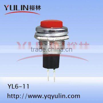 YL6-11 12mm 12v waterproof mini push button switch 1a on off