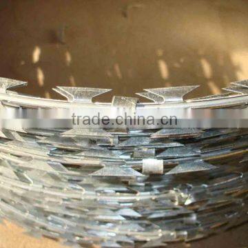 BTO-22 stainless steel razor barb wire concertina wire with razor