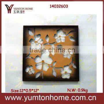 Metal wall art artificial flower wall decoration