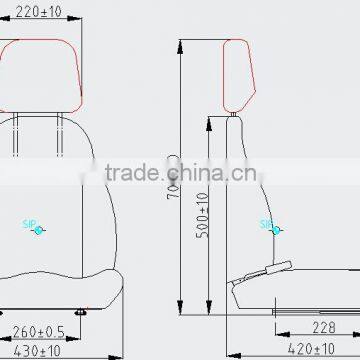 PVC or Fabric High Back Excavator Seat(YY15) photo-6