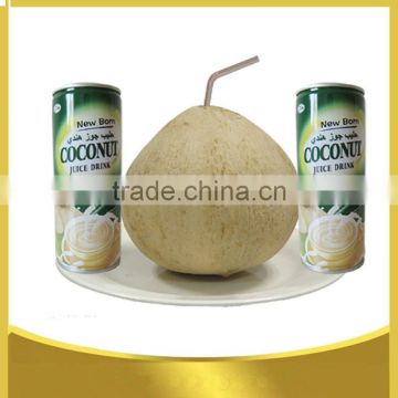 canned young coconut juice drink