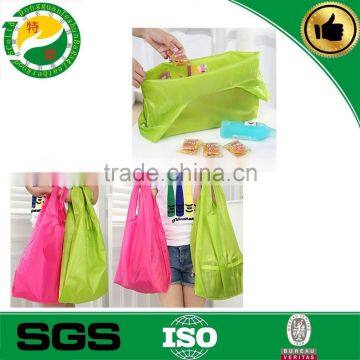 China bulk custom made nylon Foldable Reusable Shopping Bags, Tote shopping Bag