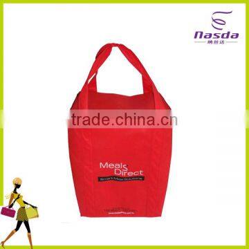 non woven red cooler bag for picnic frozen food lunch