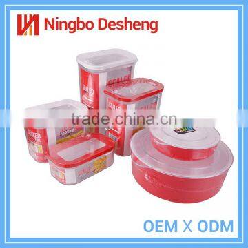 Reusable Safe Exquisite Round Plastic Packaging Food Storage Container