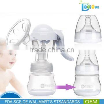 BPA Free Soft Silicone Manuel Vacuum Swing Breast Pump photo-3
