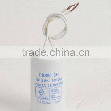 AC Metalized Polypropylene Film Capacitor CBB60 / Polypropylene Film Capacitor