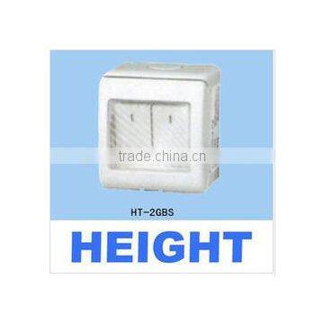 HEIGTH HOT SALE weather protected switch/2 GANG 2 WAYS SWITCH WIT HIGH QUALITY