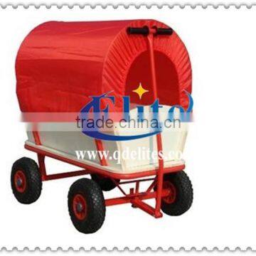4 Wheel Wooden Metal Beach Wagon for Kids photo-2