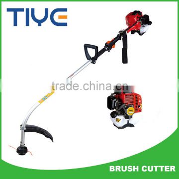 manual starter gas powered grass trimmer with curved rod