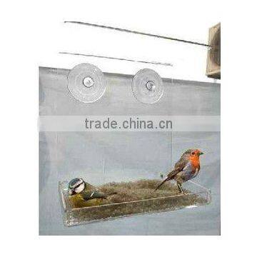 Clear window bird feeder