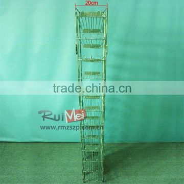 Free standing solid metal milk tea display rack display