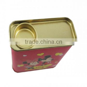 decorative mouth lid rectangle candy tin