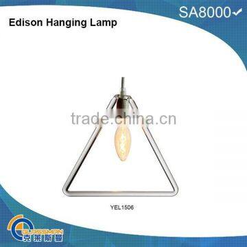 Edison glass of triangle shapes hanging lamp