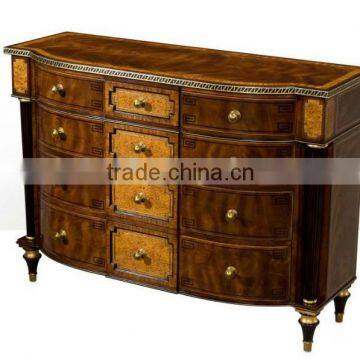 Solid wood home furniture antique design living room chest of drawers