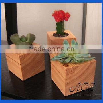 Little wooden plant Wooden Flower Holder Stand Pot