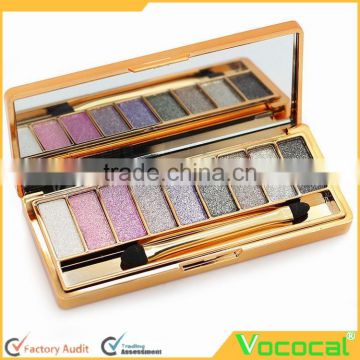 9 Colors Diamond Bright Colorful Eye Shadow Eyeshadow Super Flash Glitter Makeup Cosmetic Palette Case