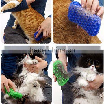 SuperDesign Soft Silicone Rubber Brush for Cats and Dogs, Double Sided Curry Brush, Silicone Pet Brush