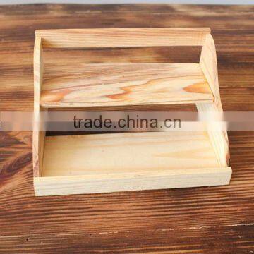 Balcony Multi-Storey Pine Wood Mini Flower Racks, Solid Wood Plant Shelf Convenient To Use photo-3