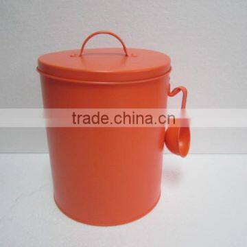 High Quality Cat Food Storage Box Metal With Scoop photo-2