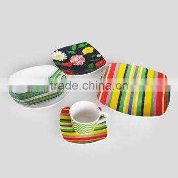 20PCS decaled dinner set with closed angle