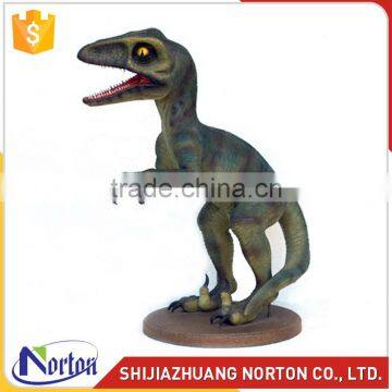 Little Green Fiberglass Dinosaur Sculpture For Collection NTRS-113LI