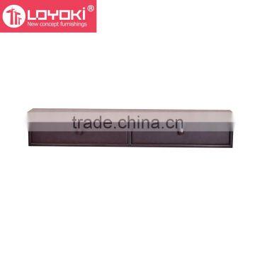 Wall-Mounted Storage Shelf With 2 Drawers Living Room Wall Decor MDF Wood Floating Shelf photo-4