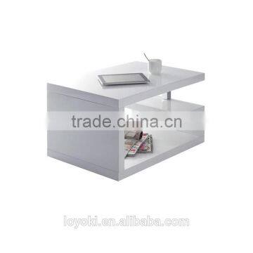 GLOSSY WHITE MODERN COFFEE TABLE REX SOFA SIDE TABLE photo-2