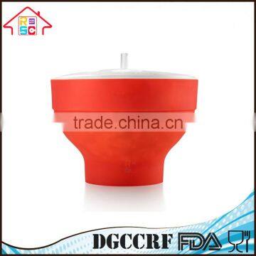 NBRSC Collapsable Make Pop Healthy Popcorn Microwave Popcorn Maker Popper Bowl Red photo-2