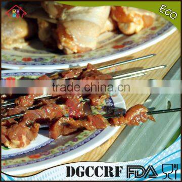 NBRSC 12pcs New Non-stick Stainless Steel Barbecue Needles BBQ Shish Skewers Ring-Tip Handle photo-4