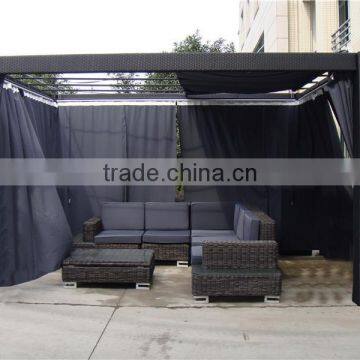 Outdoor Luxurious Rattan Pavilion Gazebo Garden Tent Supplies photo-4