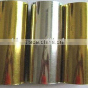 golden metalized pet film for food packaging