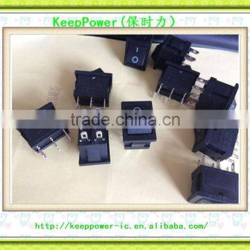 Switchs > KCD1-6pin type switch (6 feet) > 3A 6A red & black button>Hot sale