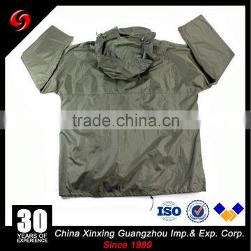 Custom Wholesale Military Olive Green Rain Poncho Raincoat With Hood photo-2