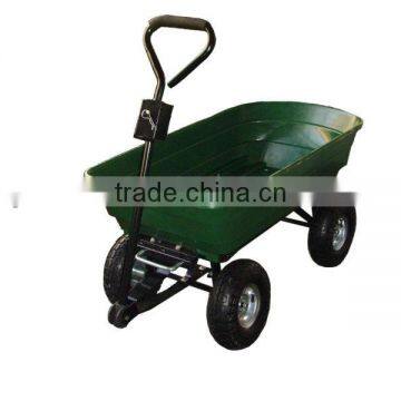 Four Wheel TC2145 Cheap Poly Garden Dump Cart Supplier