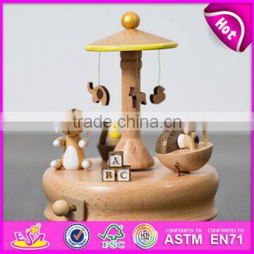 Wonderful children cartoon toys wooden music boxes for sale W07B051