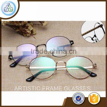 New 2016 vintage metal frame flat lens Korean glass frame for men and women can match myopia